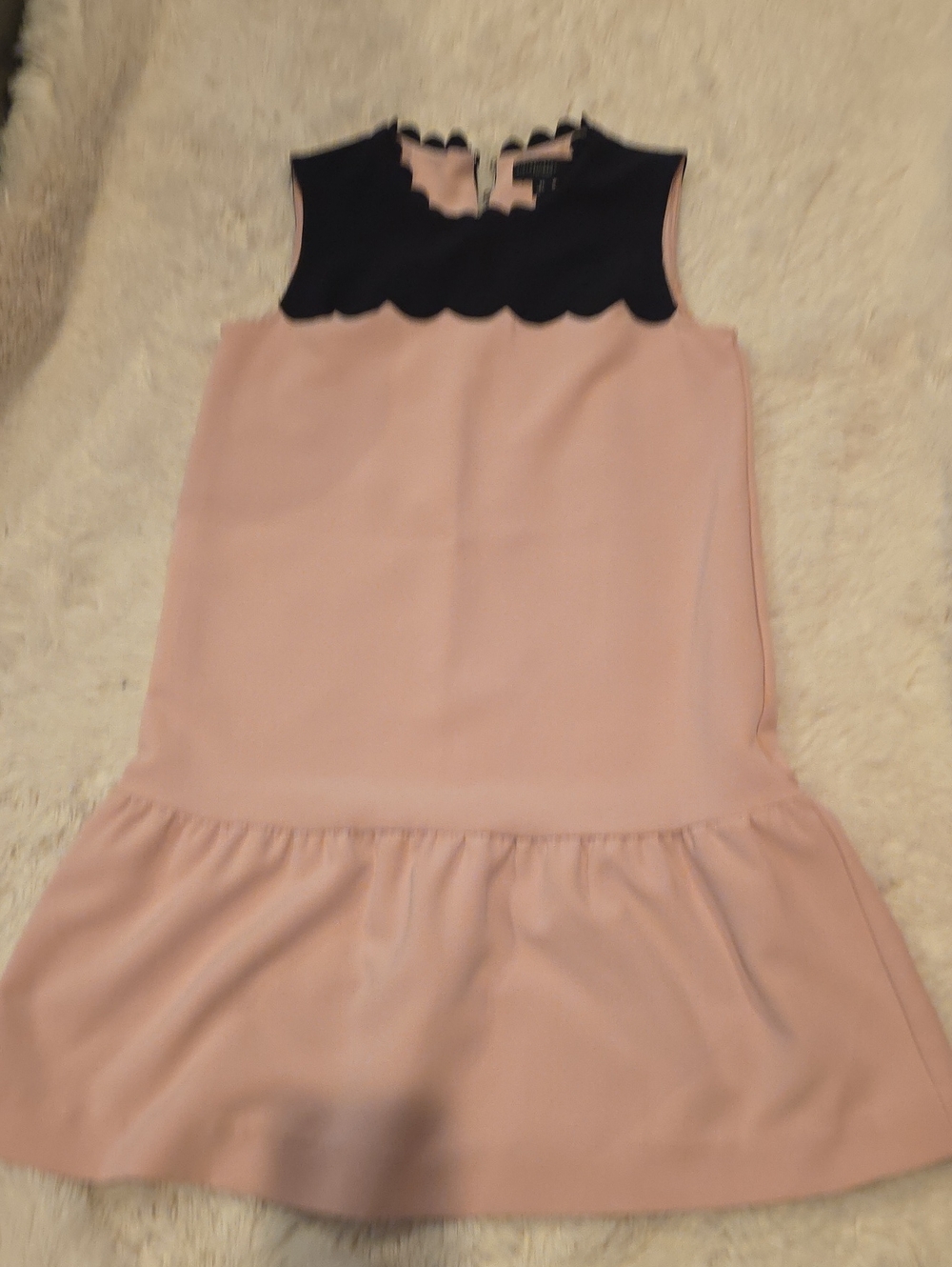 A2 Victoria Beckham for Target Pink Dress with Black Scalloped Detail